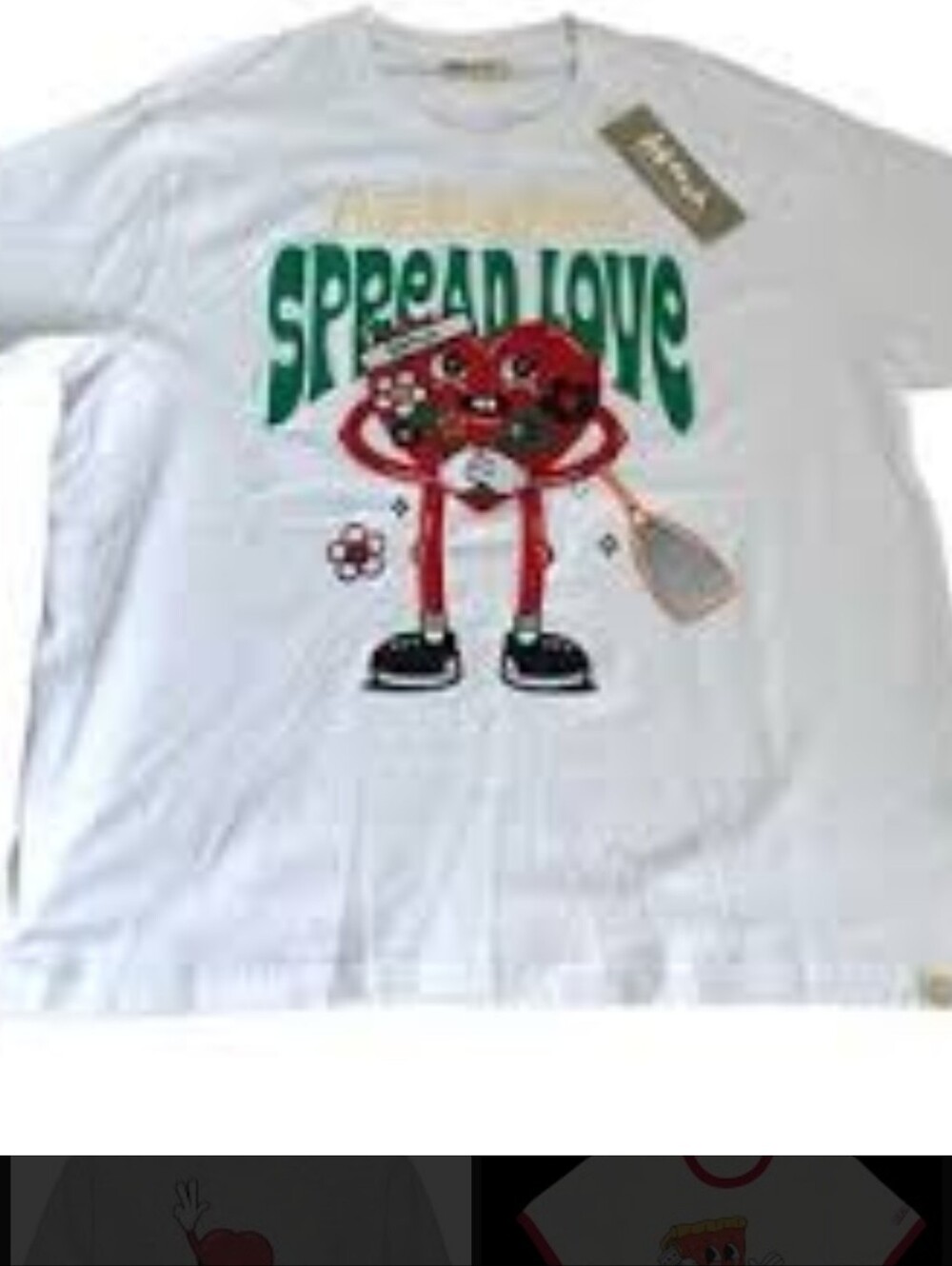 AGTAWH "Spread Love" White Graphic T-Shirt. NWT. GIFT. Men's SMALL